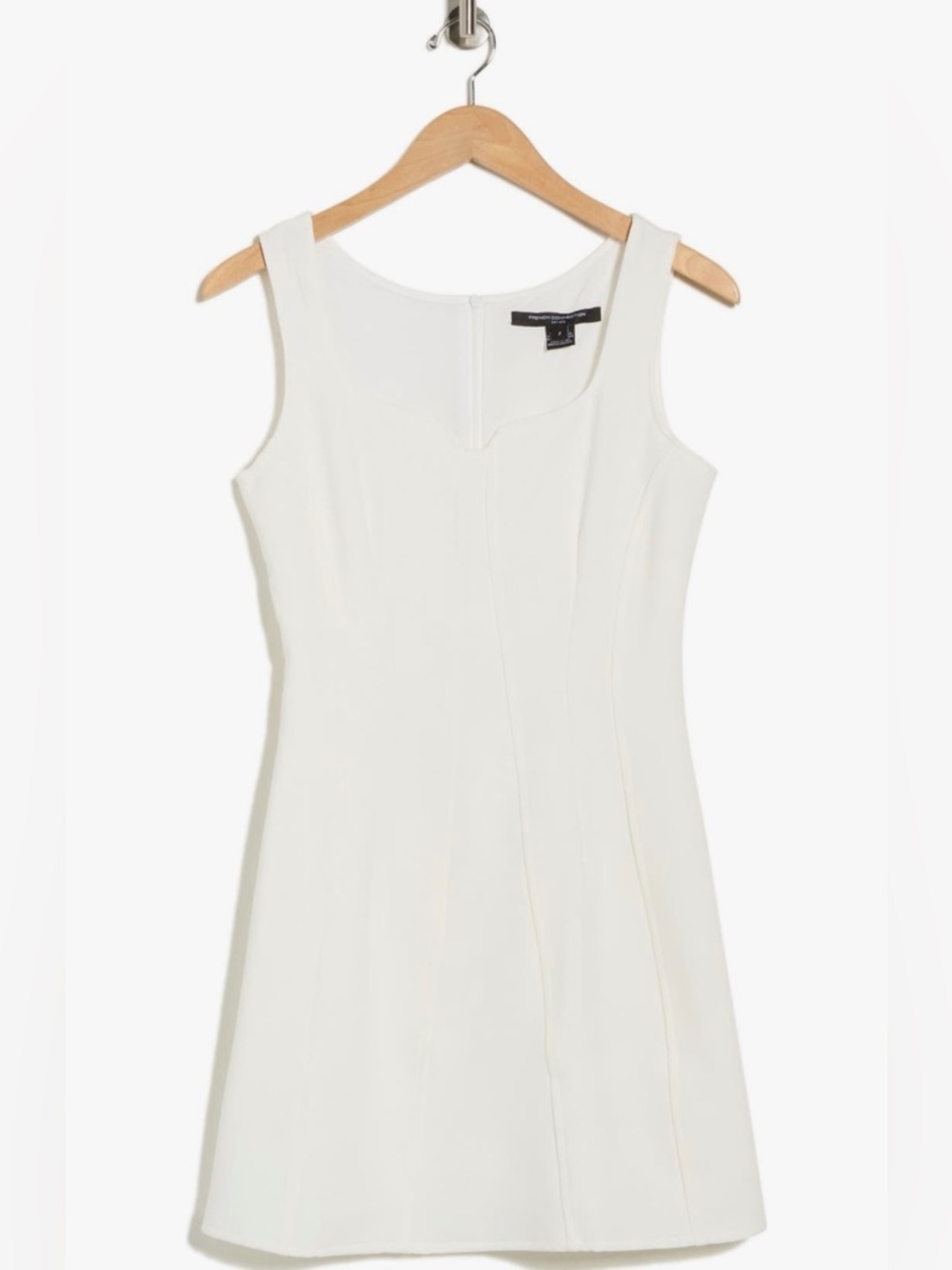 French Connection Whisper Ruth White Mini Dress Size 2 Sleeveless - Picture 3 of 6